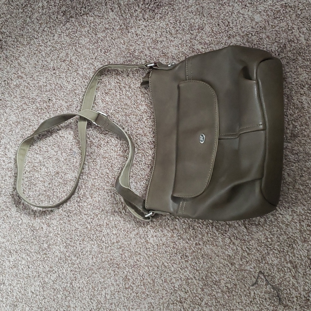 Olive green David Jones purse guc